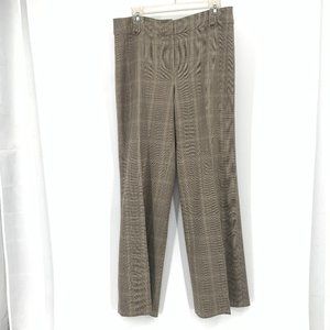 Ann TAylor  Brown Glen Plaid Classic Fit Trousers Size 12